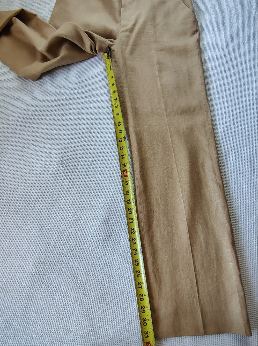 Lauren Ralph Lauren Tan Linen Blend Dress Pants Size 12 - Picture 9 of 13